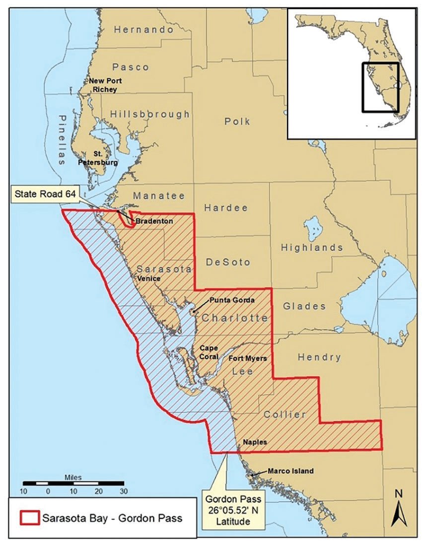 SW florida coastal map